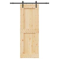 Schuifdeur met beslag 85x210 cm massief grenenhout