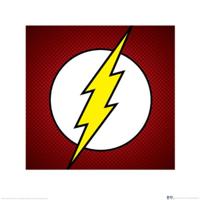 Kunstdruk DC Comics - The Flash - Symbol 40x40cm