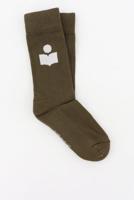 Isabel Marant sokken Siloki CT001JFA-A1C11A dark khaki