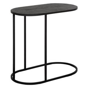 DTP Home Laptop table Terra BLACK,60x65x35 cm, oval, recycled teakwood