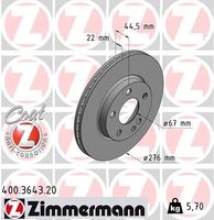 Remschijf Coat Z 400364320