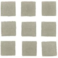 Glorex mozaiek steentjes/tegeltjes - vierkant - 140x stuks - lichtgrijs - 1 x 1 cm