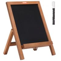 VEVOR stoepreclamestandaard met houten lijst 25,4 x 35,6 cm, reclamebordstandaard 214 x 256 mm eetbord bruin inclusief 1 vloeibare krijtstift om met krijt te schrijven voor restaurants, bars etc.