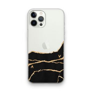 Gouden marmer: iPhone 12 Pro Max Transparant Hoesje