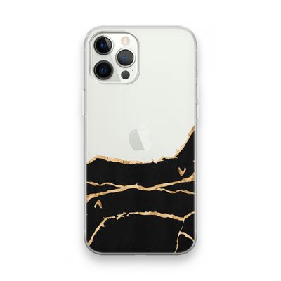 Gouden marmer: iPhone 12 Pro Max Transparant Hoesje