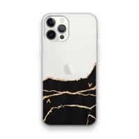 Gouden marmer: iPhone 12 Pro Max Transparant Hoesje