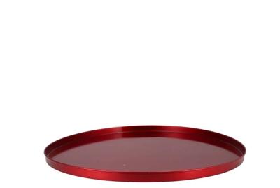 Dienblad rood metaal 46X2CM