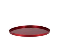 Dienblad rood metaal 46X2CM
