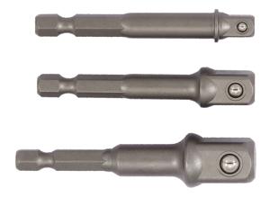 Adapterset voor boormachines 1/4", 3-dlg. 100301