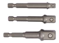 Adapterset voor boormachines 1/4", 3-dlg. 100301