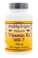 Natural Vitamin K2 as MK-7 100 mcg (180 Veggie Softgels) - Healthy Origins - thumbnail