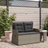 Tuinbank Grijs poly rattan