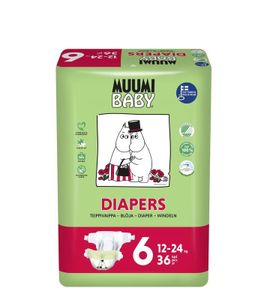 Muumi Baby Eco luiers maat 6 junior 12-24kg (36 st)