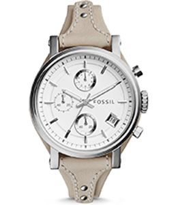 Horlogeband Fossil ES3811 Onderliggend Leder Beige 18mm