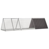 Konijnenhok 302,5x80,5x71 cm gegalvaniseerd staal antraciet