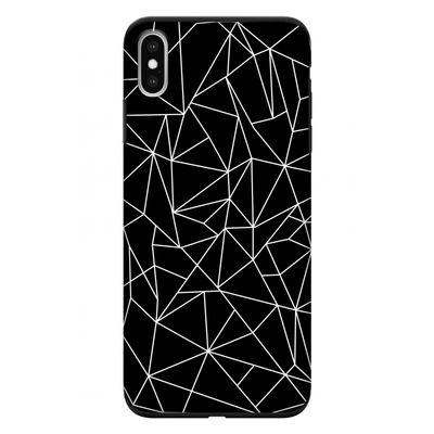 Geometrische lijnen wit: iPhone XS Max Tough Case