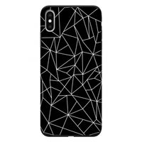 Geometrische lijnen wit: iPhone XS Max Tough Case