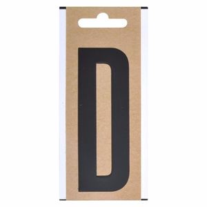 Zwarte letter sticker D 10 cm   -