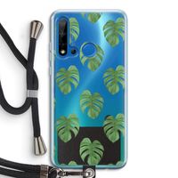 Monstera leaves: Huawei P20 Lite (2019) Transparant Hoesje met koord