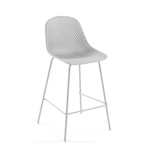 Kave Home Barkruk 'Quinby' (zithoogte 75cm), kleur Wit