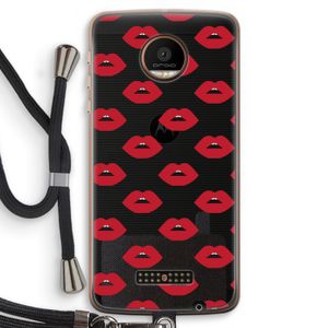Lips: Motorola Moto Z Force Transparant Hoesje met koord