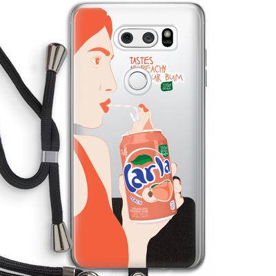 Peach please!: LG V30 Transparant Hoesje met koord