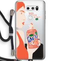 Peach please!: LG V30 Transparant Hoesje met koord