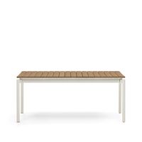 Kave Home Canyelles uitschuifbare tuintafel 180-240x100 cm wit