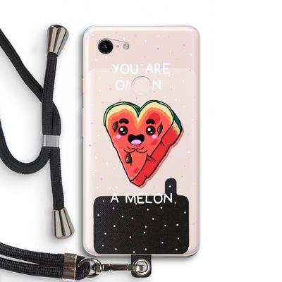 One In A Melon: Pixel 3 XL Transparant Hoesje met koord