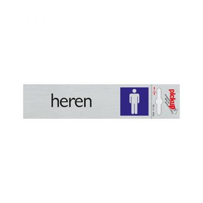 Bord Alulook Heren - 165x44 mm zelfklevend.