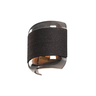 SLV Slaapkamer wandlampPantilo Rope zwart met smoke glas - 1007594