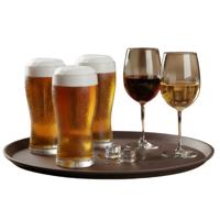 Gerimport Horeca Dienblad - antislip - bruin - kunststof - D40 cm