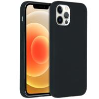 Accezz Liquid Silicone Backcover iPhone 12 Pro Max Telefoonhoesje Zwart