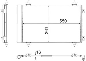 Condensor, airconditioning AC487000S