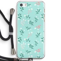 Small white flowers: iPhone 5 / 5S / SE Transparant Hoesje met koord