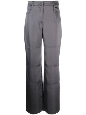 Blanca Vita pantalon en satin à coupe droite - Gris