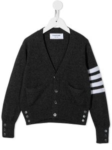 Thom Browne Kids cardigan à col v - Gris