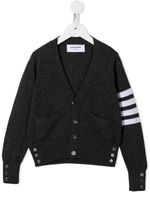 Thom Browne Kids cardigan à col v - Gris - thumbnail