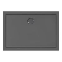 Xenz Mariana Plus rechthoekige douchebak acryl 100x75cm zwart mat - thumbnail