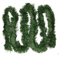 5x Groene kerst decoratie dennenslinger 270 cm   -