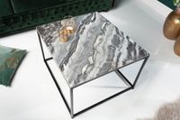 Elegante salontafel ELEMENTS 50cm grijs met gepolijst marmeren blad - 40113 - thumbnail