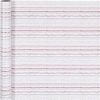 Creativ Company Inpakpapier, doodles, b: 70 cm, 80 gr, rood, wit, 4 m/ 1 rol