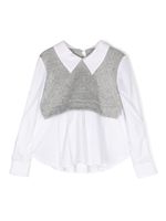 Lapin House chemise à gilet superposé - Blanc - thumbnail