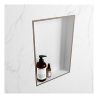 Wandnis Solid Surface Easy | In- en opbouw | 30x45x8 cm | 1 vak | Smoke/Talc