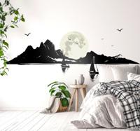 Maanlicht landschap muursticker