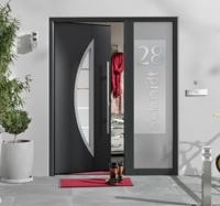 Raamsticker modern entree adres