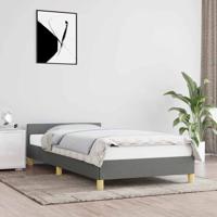 Bedframe zonder matras 80x200 cm stof donkergrijs