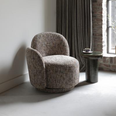 Dutchbone Fauteuil 'Rose' Geweven stof, kleur Rose