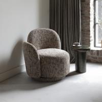 Dutchbone Fauteuil 'Rose' Geweven stof, kleur Rose