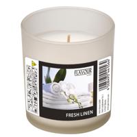 Conpax Candles Geurkaars - in glas - Fresh Linen aroma - 8 branduren - 7 x 8 cm